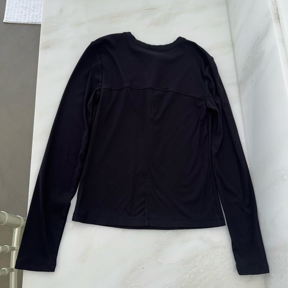 Signature Rib Henley- Black - Picture 3 of 4